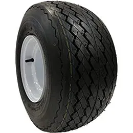 Mower wheel and tire assembly
