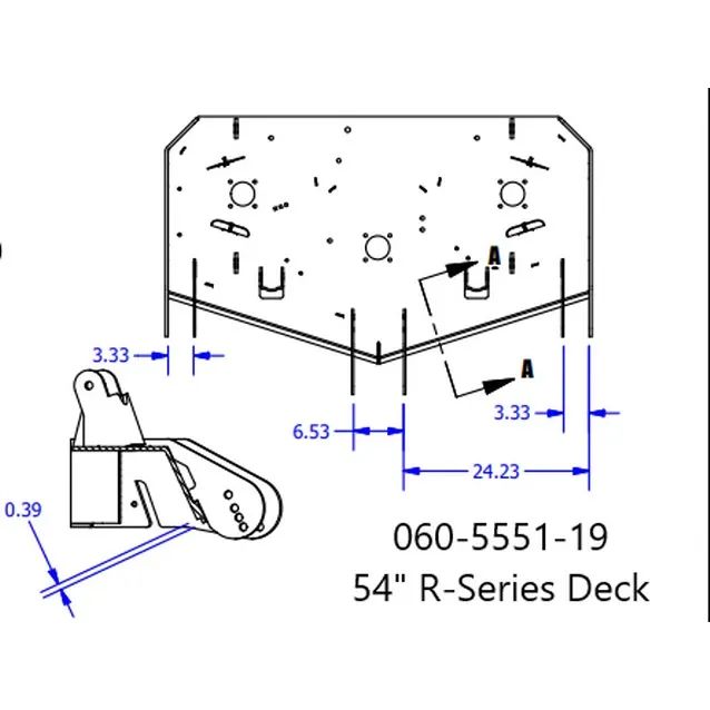 060-5551-19 – 2019 54″ Sloped Deck Weldment
