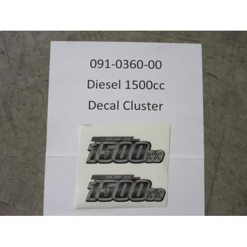 091-0360-00 – Diesel 1500cc Cluster1500cc Back Plate Decals