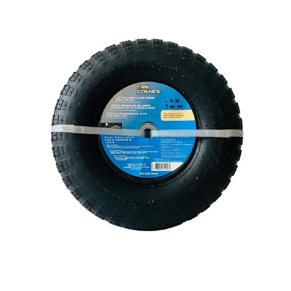 13” Universal Air Filled Wheelbarrow/Cart Wheel with Tire Sealant – 490-326-0014